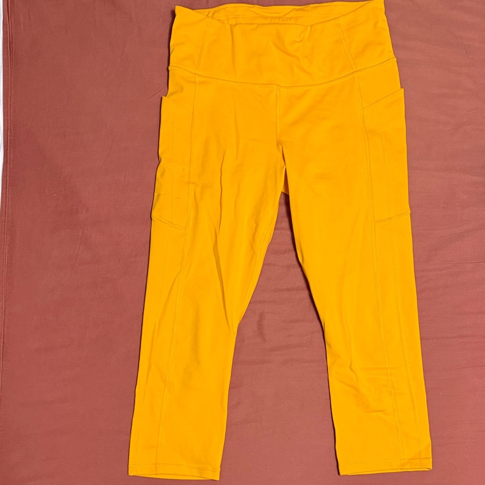 Athleta Sunny Yellow Capri Leggings